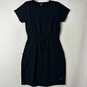 THE‎ NORTH FACE Never Stop Wearing DRESS Small Short Sleeve Black upf 50 elastic